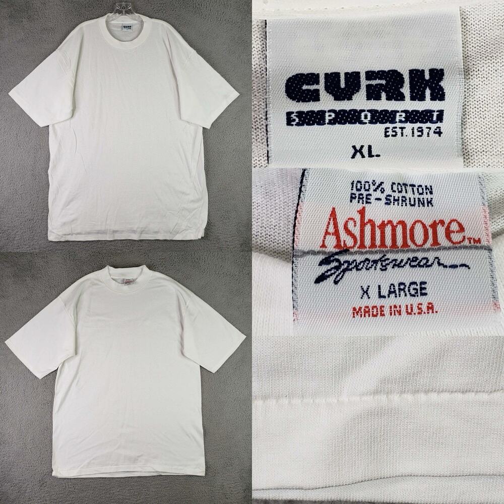 Lot of 20 VTG Blank White T-Shirts Single Stitch USA Made 1980s 1990s Deadstock